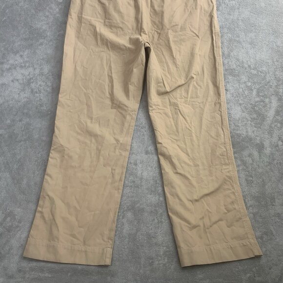 RE/DONE 90s High-Rise Trousers Womens 32 Button Fly Twill Chino Washed Khaki - Picture 12 of 13